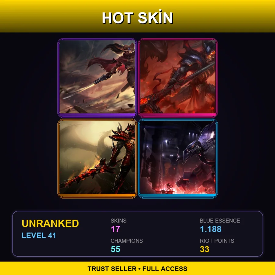VN | Lv41 | Unranked | 17 Skin | 55 Champ
