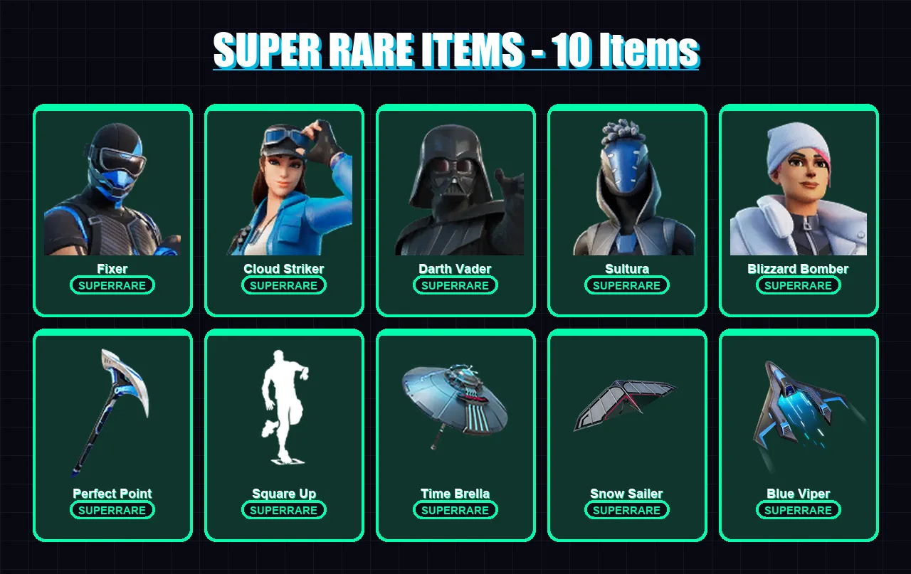 [PC/XBOX/PSN] | Fixer | Cloud Striker | Darth Vader | Sultura | Blizzard Bomber | 243 skin | 243 pickaxe | 195 emote | 200 glider | Lv3472 — Fortnite account