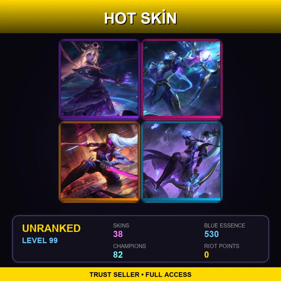 TR | Lv99 | Unranked | 38 Skin | 82 Champ
