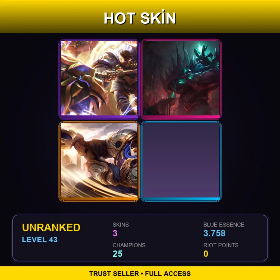 EUNE | Lv43 | Unranked | 3 Skin | 25 Champ — Jayce Brighthammer