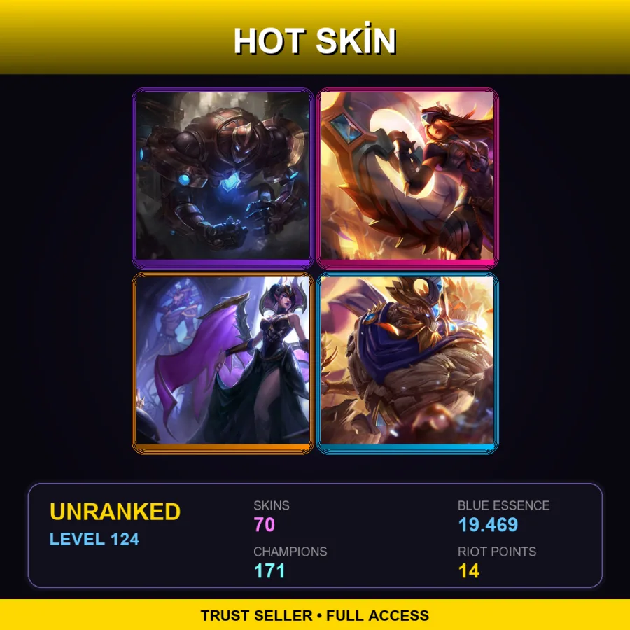 VN | Lv124 | Unranked | 70 Skin | 171 Champ