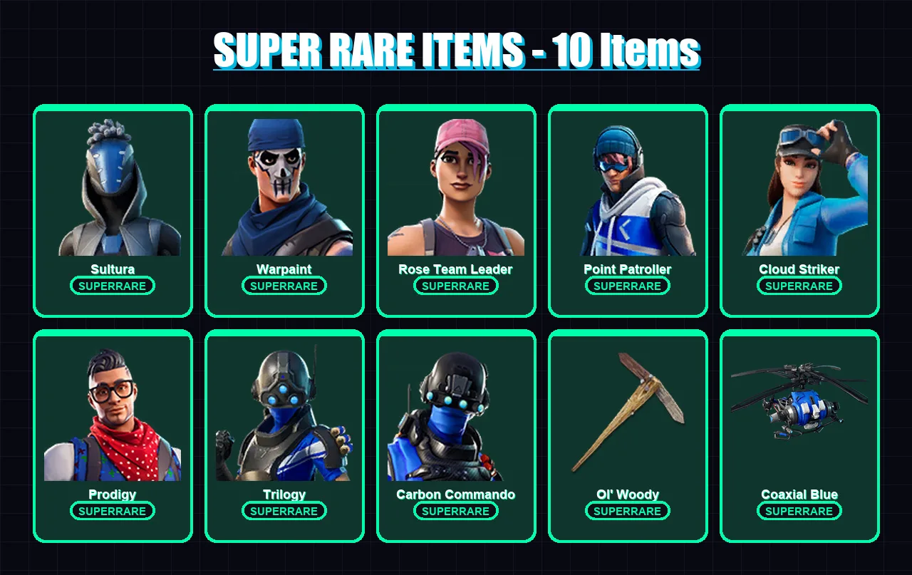[PC/XBOX] | Sultura | Warpaint | Rose Team Leader | Point Patroller | Cloud Striker | 25 skin | 28 pickaxe | 25 emote | 23 glider | Lv313