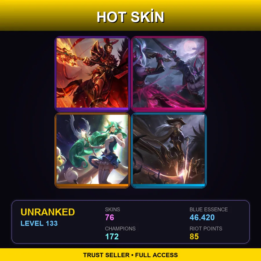 SG | Lv133 | Unranked | 76 Skin | 172 Champ