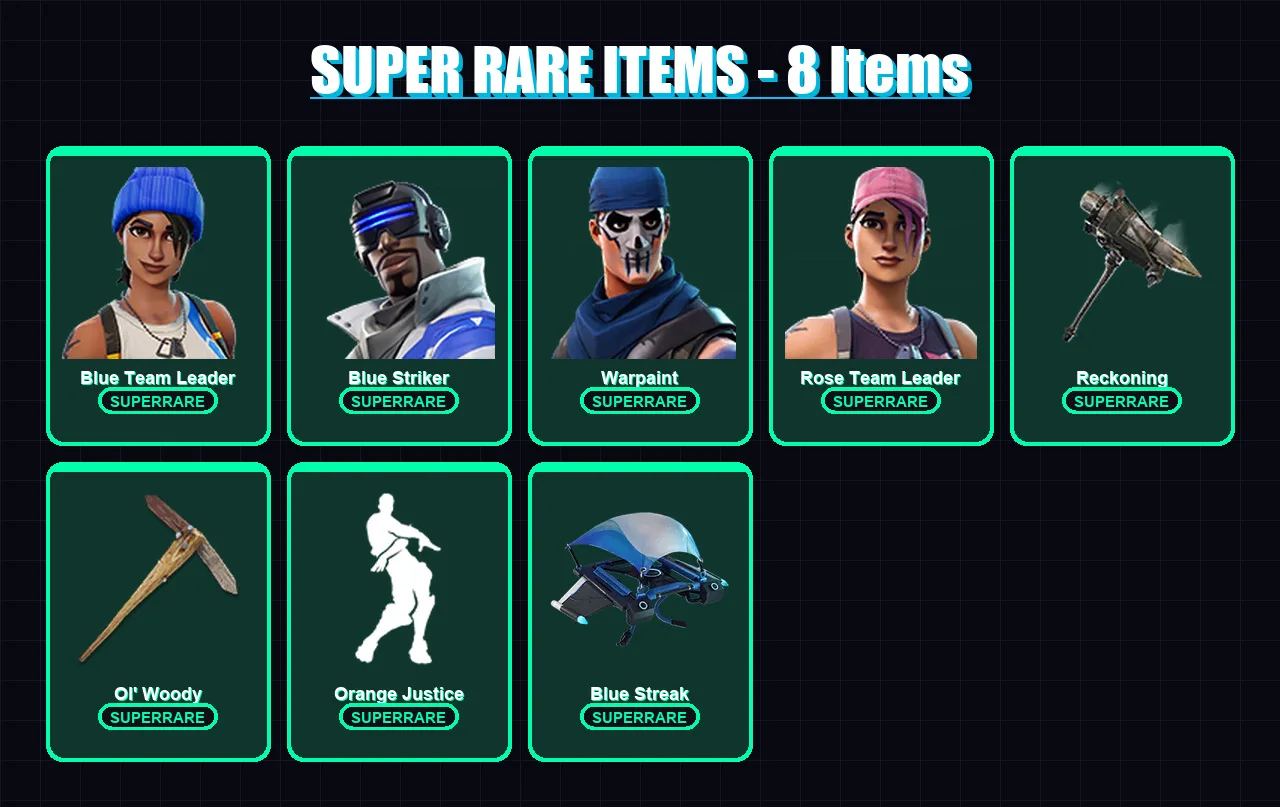 [PS4/PS5/XBOX/PC] | Blue Team Leader | Blue Striker | Warpaint | Rose Team Leader | Fusion | 59 skin | 73 pickaxe | 70 emote | 76 glider | Lv1060 — Fortnite account