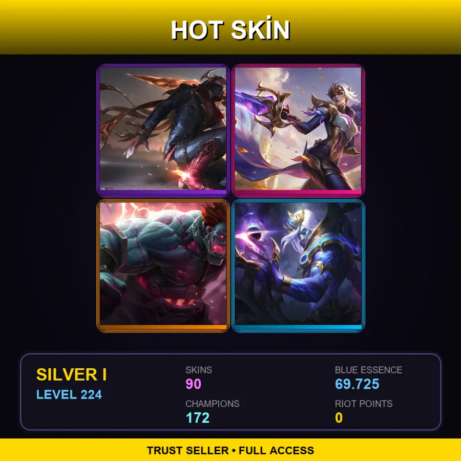 SG | Lv224 | Silver I | 90 Skin | 172 Champ