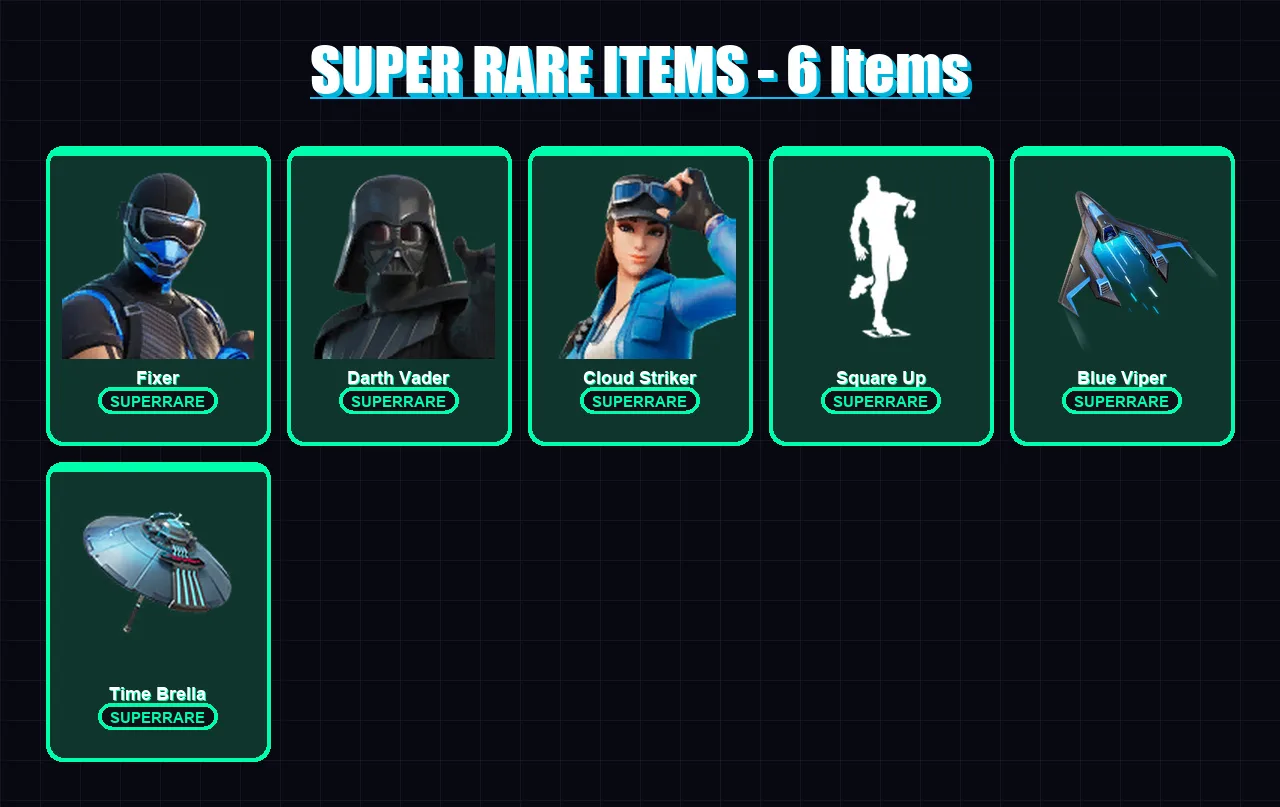 [PS4/PS5/PC] | Fixer | Darth Vader | Cloud Striker | Snap | Malik | 65 skin | 98 pickaxe | 85 emote | 80 glider | Lv1207