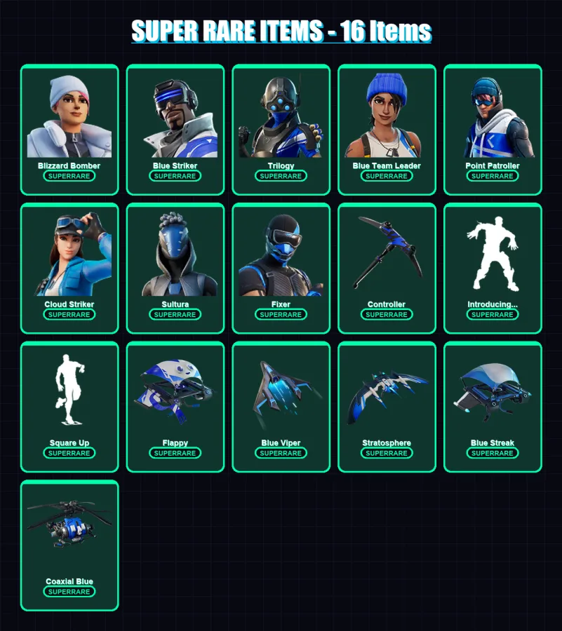 [PS4/PS5/XBOX/PC] | Blizzard Bomber | Blue Striker | Trilogy | 84 skin | Lv983