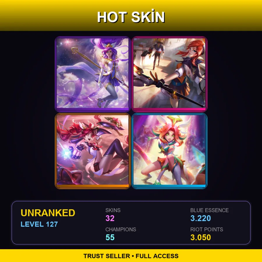 NA | Lv127 | Unranked | 32 Skin | 55 Champ with Nunu & Willump