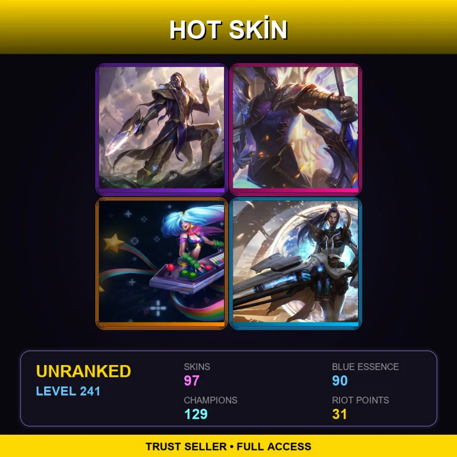 SG | Lv241 | Unranked | 97 Skin | 129 Champ
