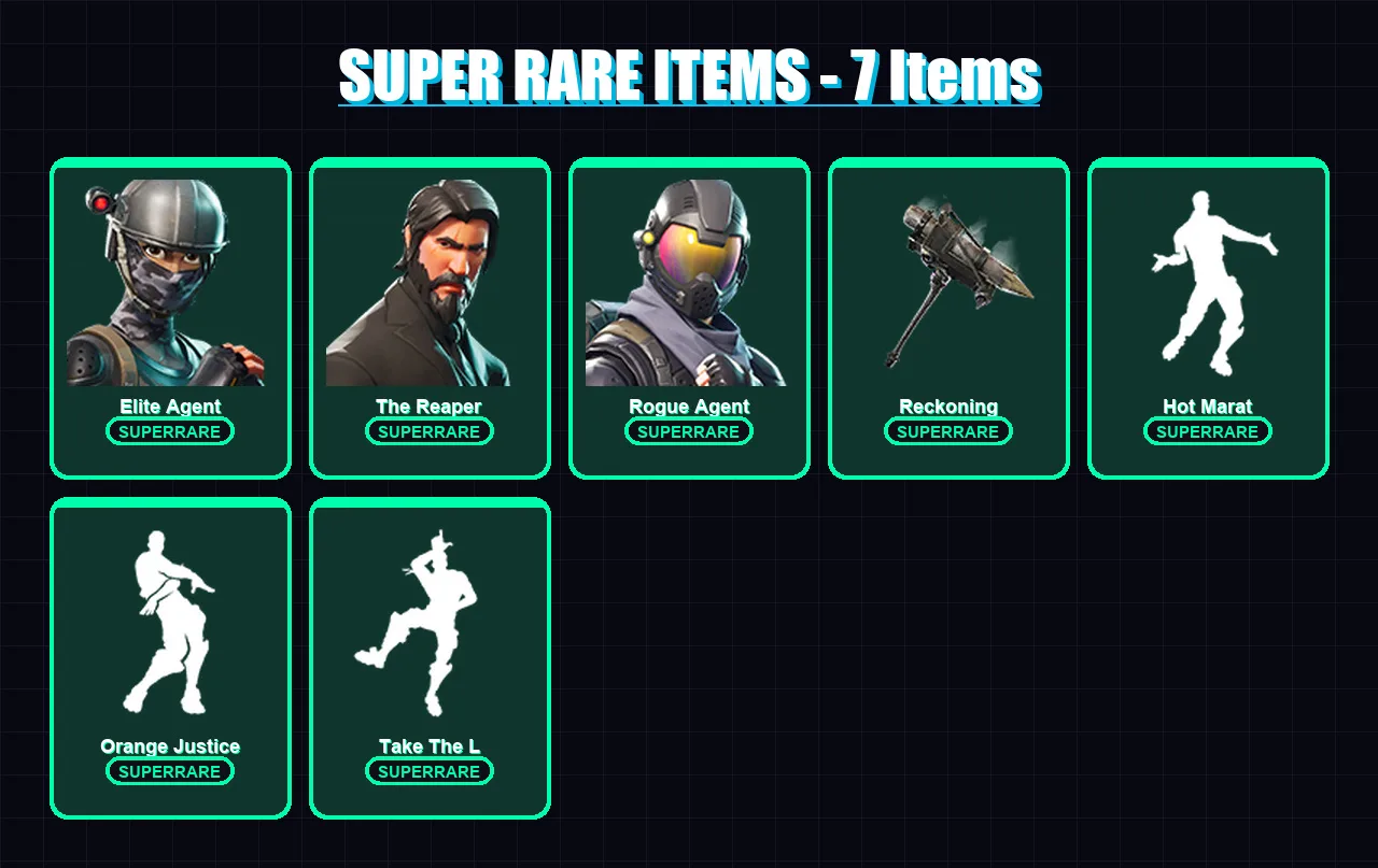 [PS4/PS5/XBOX/PC] | Elite Agent | The Reaper | Rogue Agent | The Prisoner | Valor | 54 skin | 42 pickaxe | 53 emote | 56 glider | Lv702 — Fortnite account