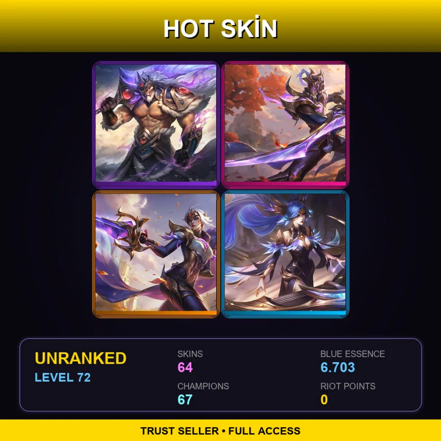 EUW | Lv72 | Unranked | 64 Skin | 67 Champ — Cosmic Defender Xin Zhao