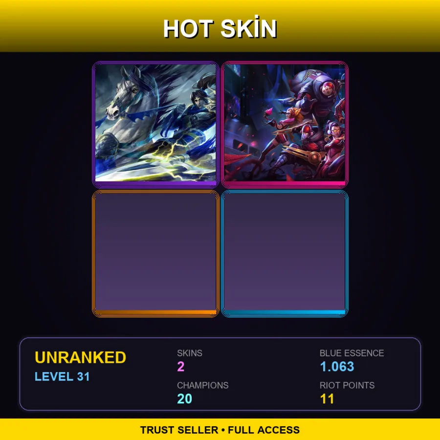 EUNE | Lv31 | Unranked | 2 Skin | 20 Champ