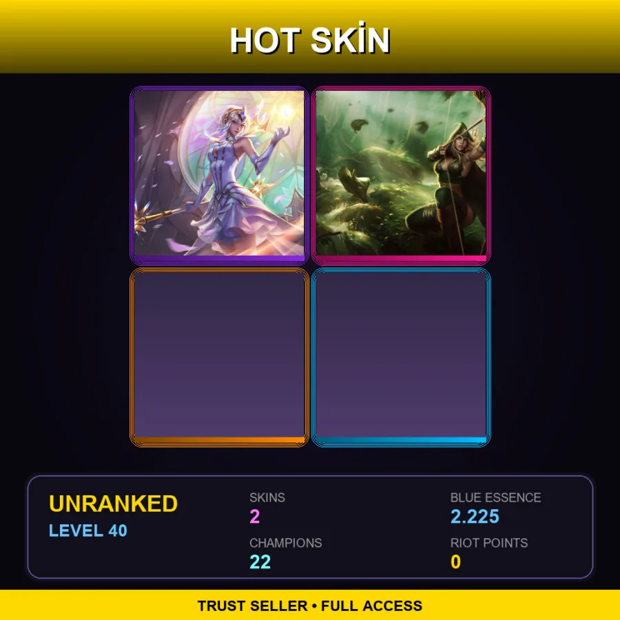 EUNE | Lv40 | Unranked | 2 Skin | 22 Champ