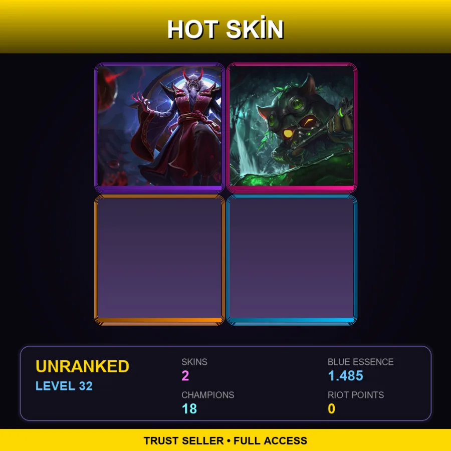 EUW | Lv32 | Unranked | 2 Skin | 18 Champ