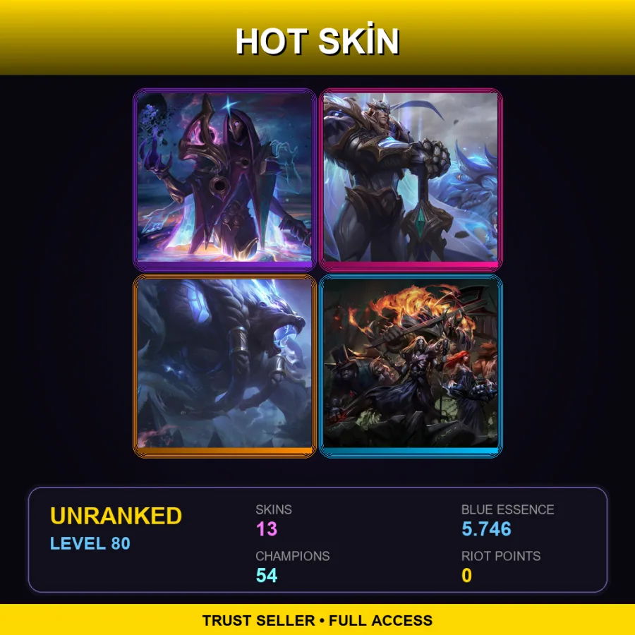 ME | Lv80 | Unranked | 13 Skin | 54 Champ — Withered Rose Talon