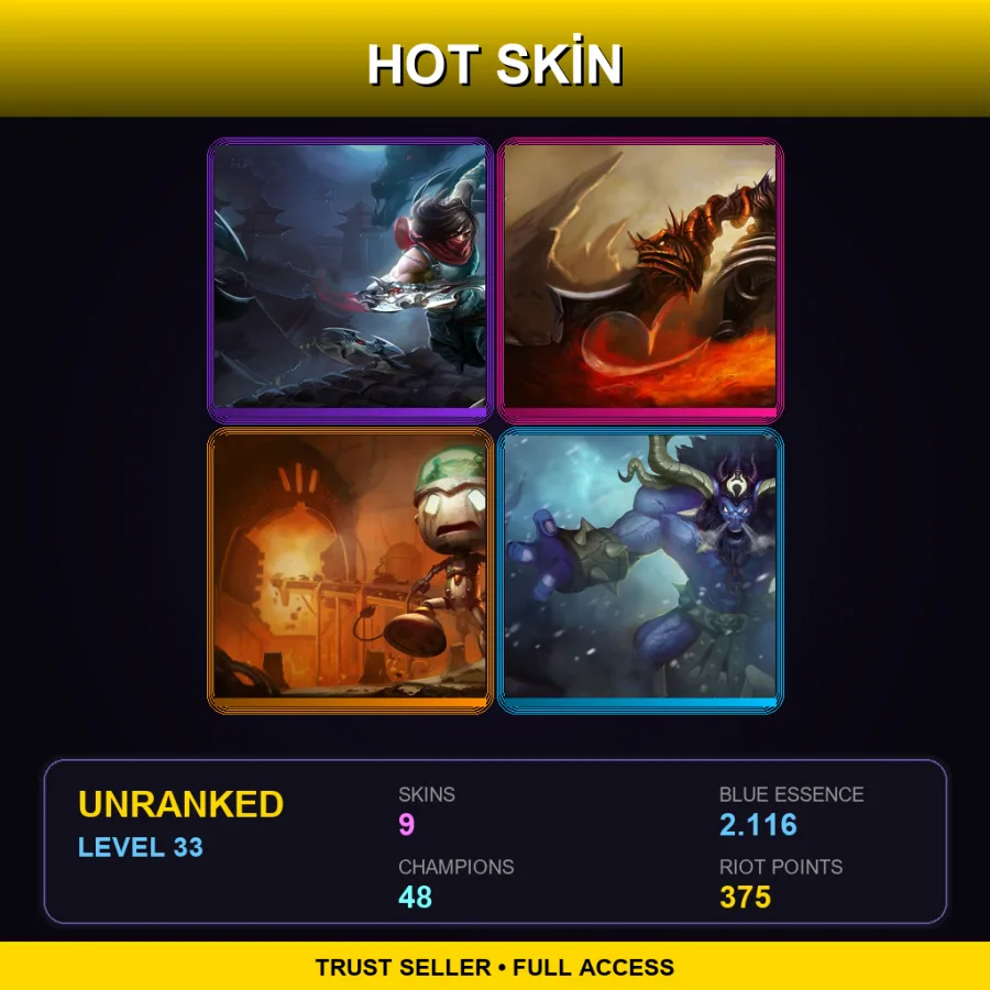 EUNE | Lv33 | Unranked | 9 Skin | 48 Champ — Uncle Ryze