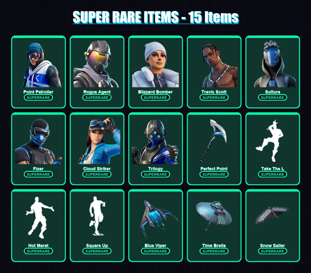 [PS4/PS5/XBOX/PC] | Point Patroller | Rogue Agent | Blizzard Bomber | 240 skin | Lv2659