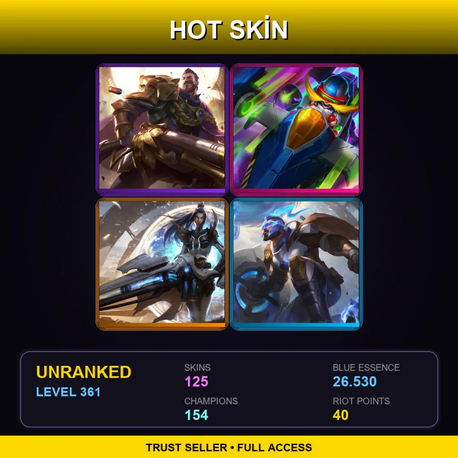 ME | Lv361 | Unranked | 125 Skin | 154 Champ