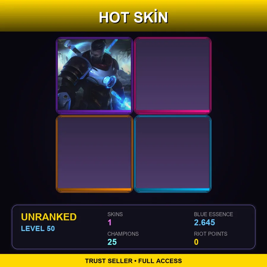 NA | Lv50 | Unranked | 1 Skin | 25 Champ — LoL account
