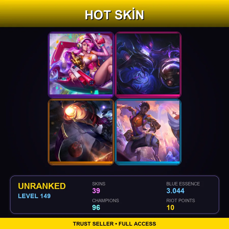 EUNE | Lv149 | Unranked | 39 Skin | 96 Champ — Dark Star Orianna