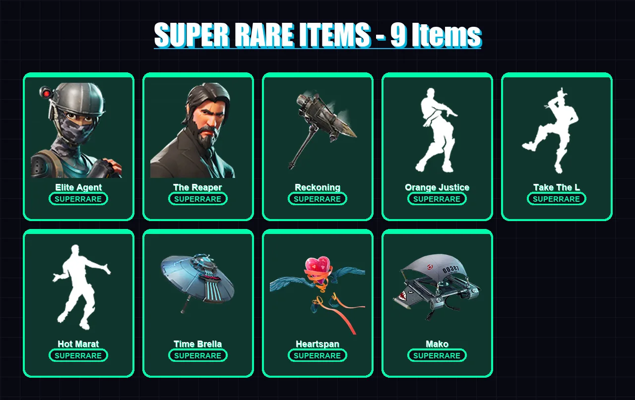 [PS4/PS5/PC] | Elite Agent | The Reaper | Drift | Calamity | The Visitor | 30 skin | 49 pickaxe | 40 emote | 49 glider | Lv710