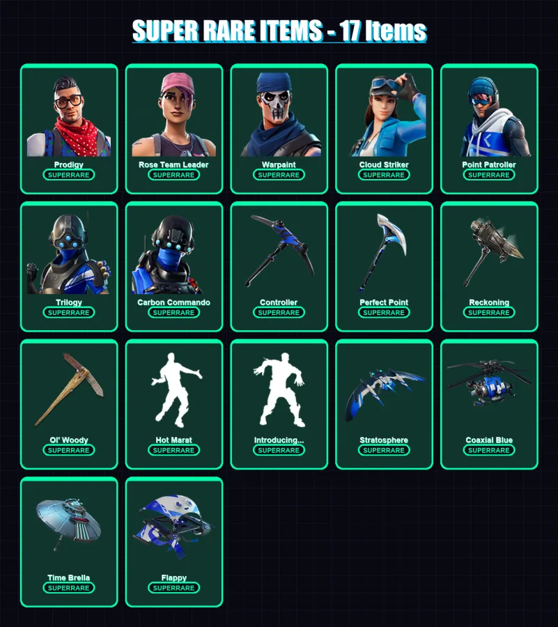 [PC/XBOX/PSN] | Galaxia | Midas | Calamity | Prodigy | Rose Team Leader | 101 skin | 137 pickaxe | 105 emote | 121 glider | Lv1871