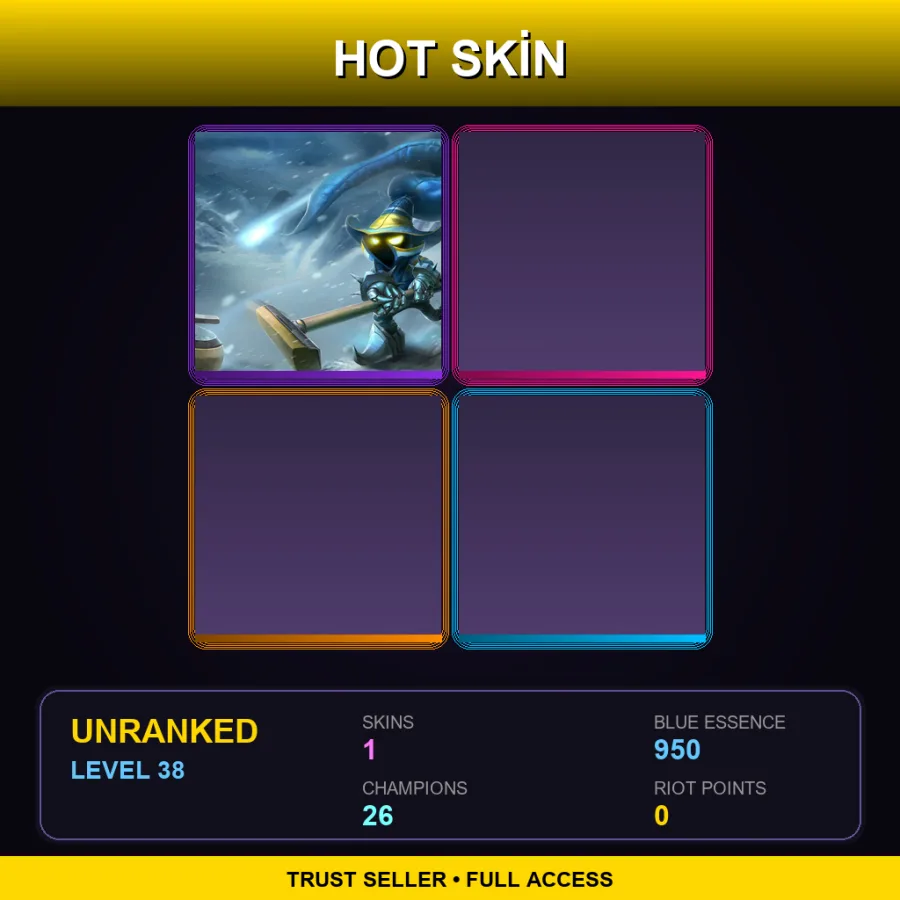 TR | Lv38 | Unranked | 1 Skin | 26 Champ