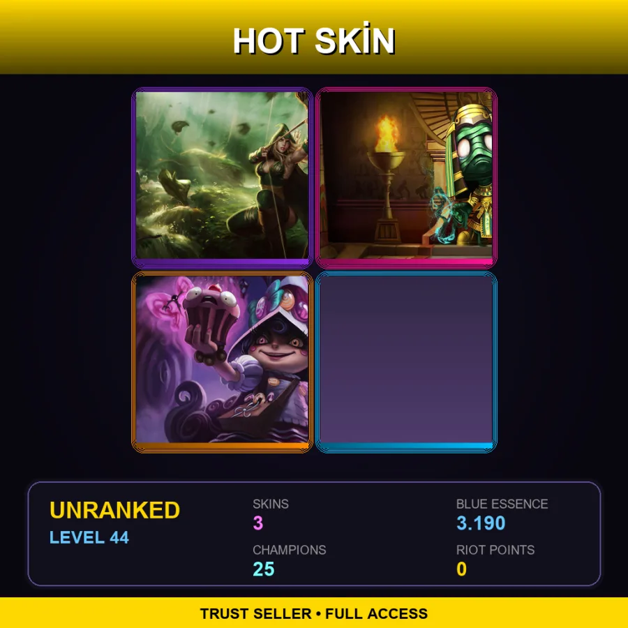 EUNE | Lv44 | Unranked | 3 Skin | 25 Champ — Pharaoh Amumu