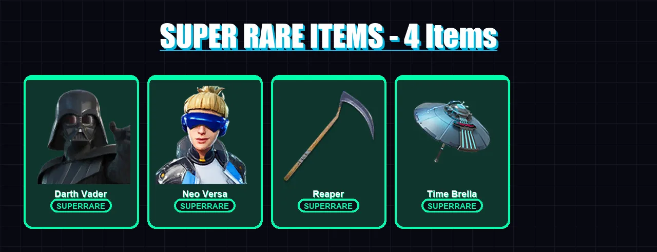 [PS4/PS5/XBOX/PC] | Darth Vader | Neo Versa | Omegarok | Mandalorian | Optimus Prime | 223 skin | 261 pickaxe | 208 emote | 209 glider | Lv5370