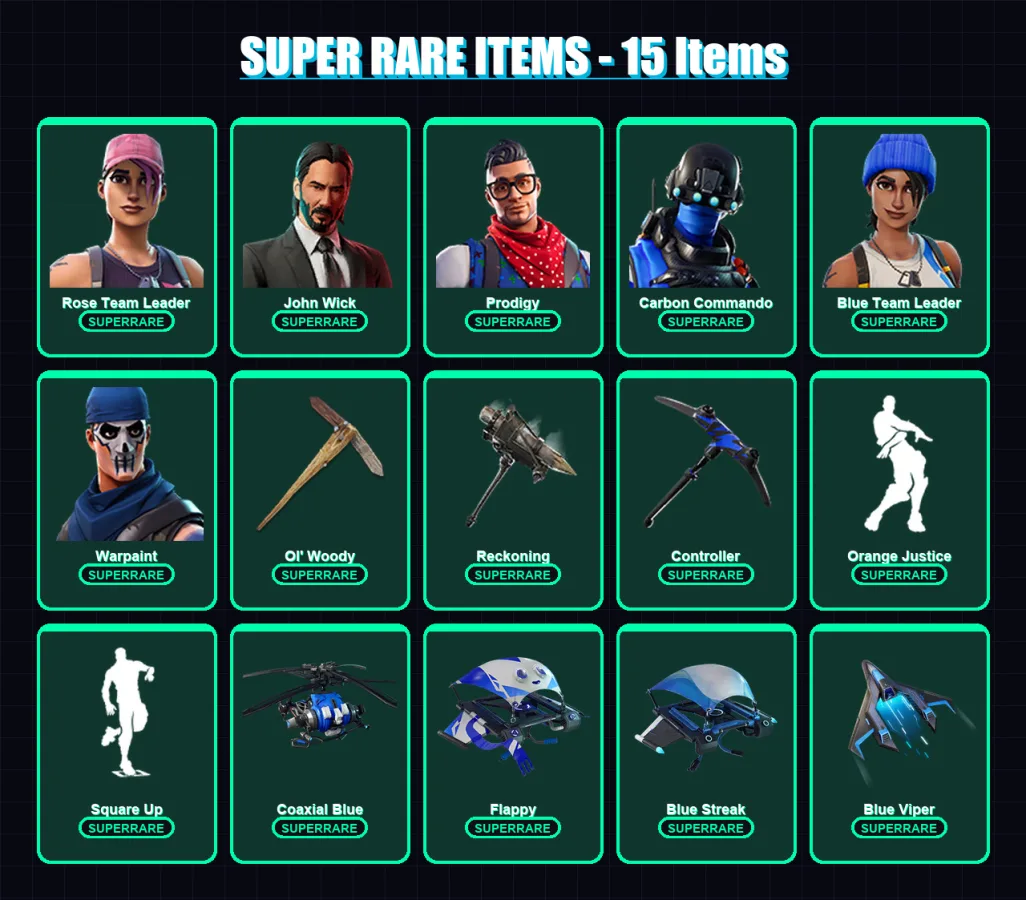 [PS4/PS5/XBOX/PC] | Rose Team Leader | John Wick | Prodigy | 99 skin | Lv1331