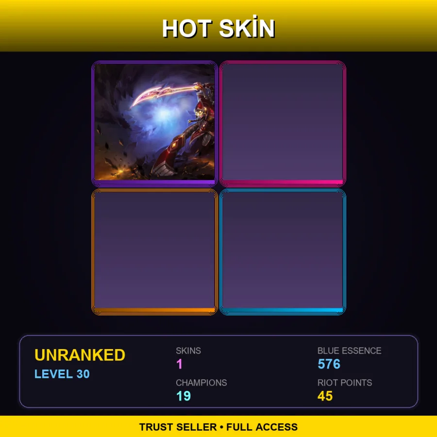 EUNE | Lv30 | Unranked | 1 Skin | 19 Champ