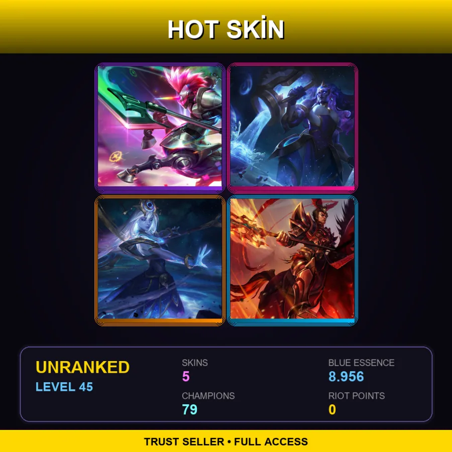 VN | Lv45 | Unranked | 5 Skin | 79 Champ