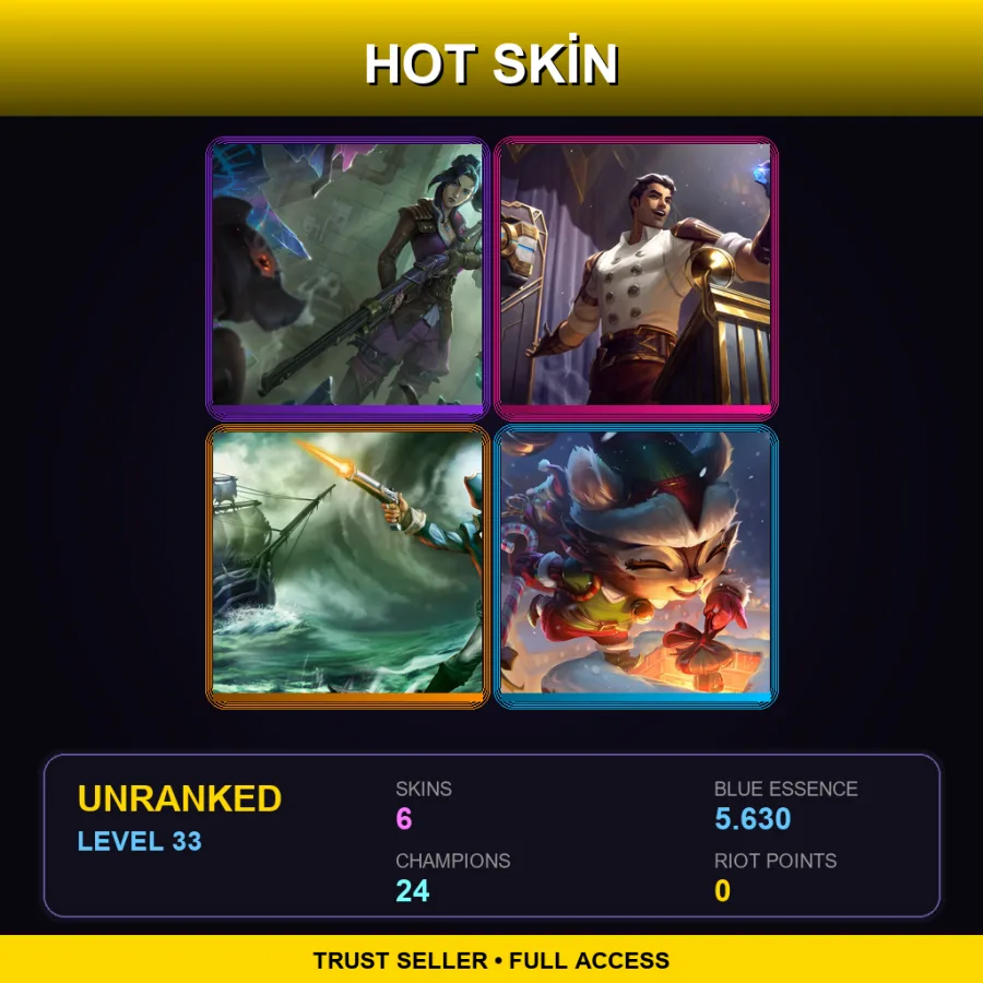 LAN | Lv33 | Unranked | 6 Skin | 24 Champ — Arcane Inventor Jayce