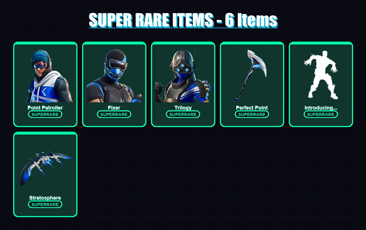 [PC/XBOX] | Point Patroller | Fixer | Trilogy | Polar Peely | Blizzabelle | 7 skin | 12 pickaxe | 10 emote | 9 glider | Lv253