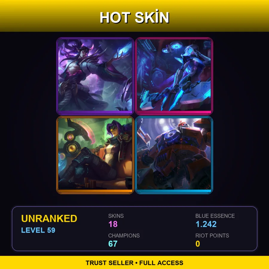 LAS | Lv59 | Unranked | 18 Skin | 67 Champ — Demacia Vice Garen