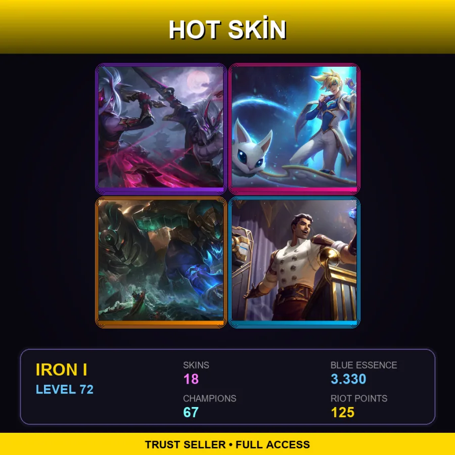 BR | Lv72 | Iron I | 18 Skin | 67 Champ