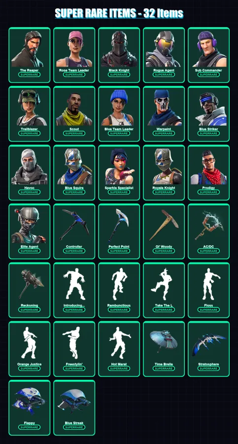 [PS4/PS5/XBOX/PC] | The Reaper | Rose Team Leader | Black Knight | 105 skin | Lv1721