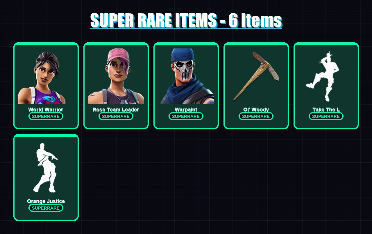 [PC/XBOX/PSN] | World Warrior | Rose Team Leader | Warpaint | Hybrid | Lynx | 36 skin | 49 pickaxe | 76 emote | 52 glider | Lv837