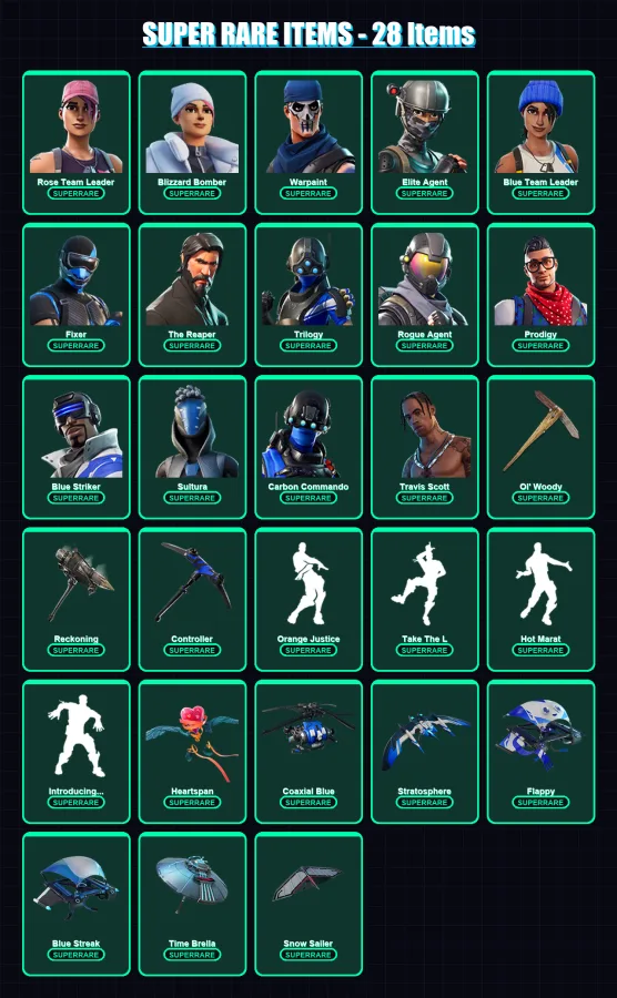 [PS4/PS5/XBOX/PC] | Rose Team Leader | Blizzard Bomber | Warpaint | 109 skin | Lv1302 — Fortnite account