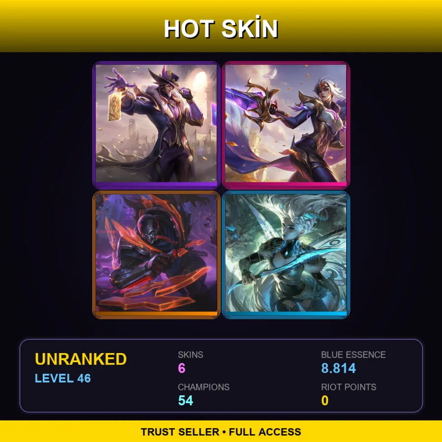 TR | Lv46 | Unranked | 6 Skin | 54 Champ