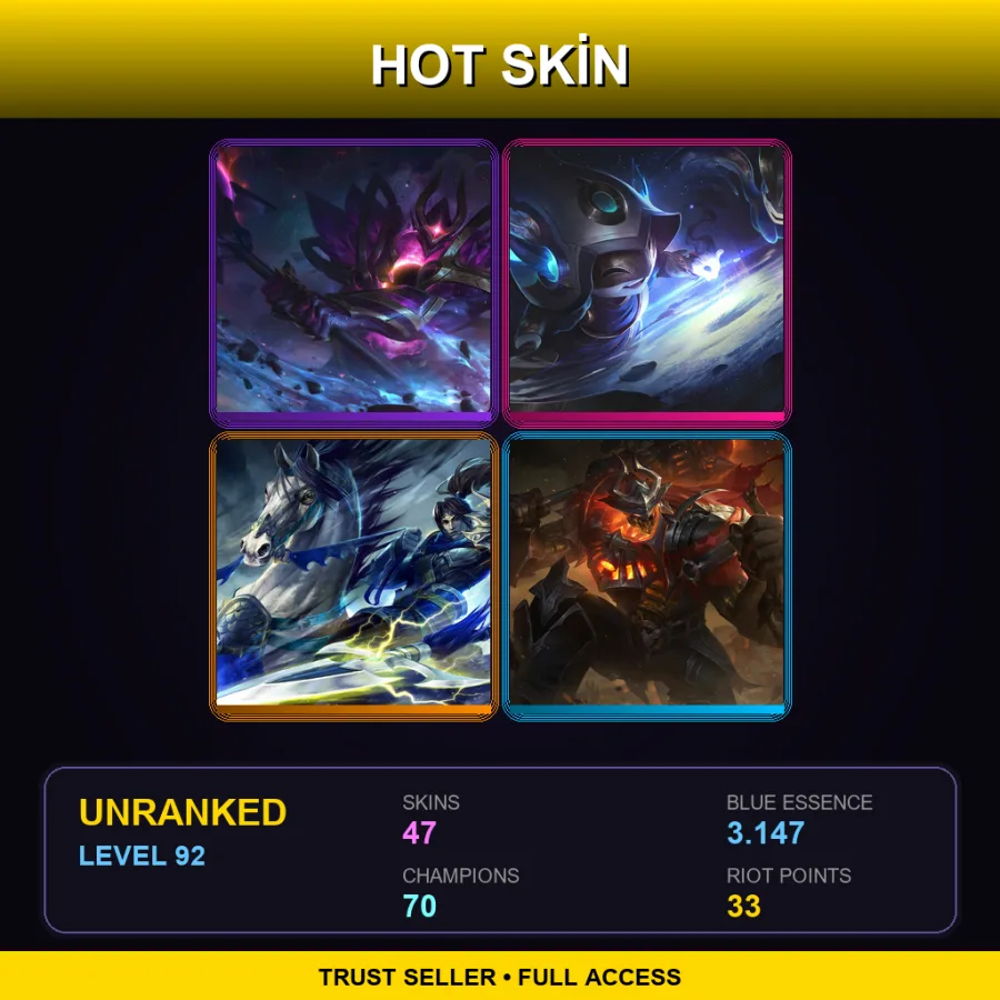 VN | Lv92 | Unranked | 47 Skin | 70 Champ — Alien Invader Heimerdinger