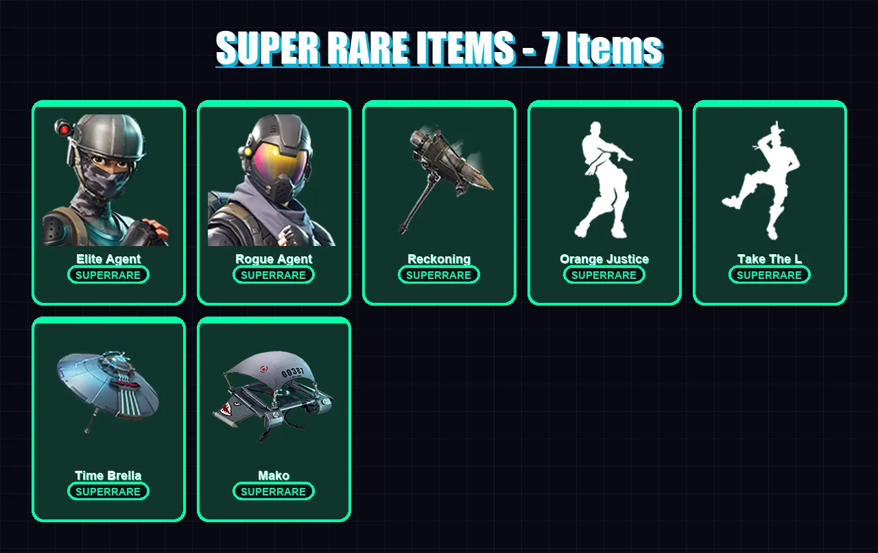 [PC/XBOX/PSN] | Elite Agent | Rogue Agent | Peter Griffin | Dark Voyager | Carbide | 42 skin | 62 pickaxe | 51 emote | 64 glider | Lv957