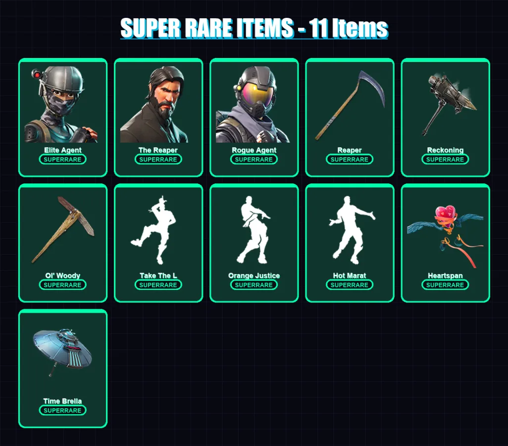 [PC/XBOX] | Elite Agent | The Reaper | Rogue Agent | Red Knight | Zeus | 179 skin | 160 pickaxe | 127 emote | 121 glider | Lv2041