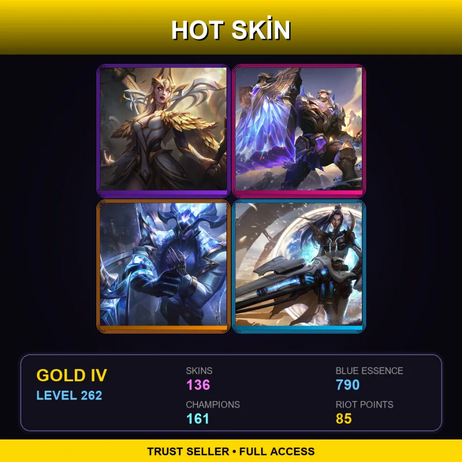 LAS | Lv262 | Gold IV | 136 Skin | 161 Champ