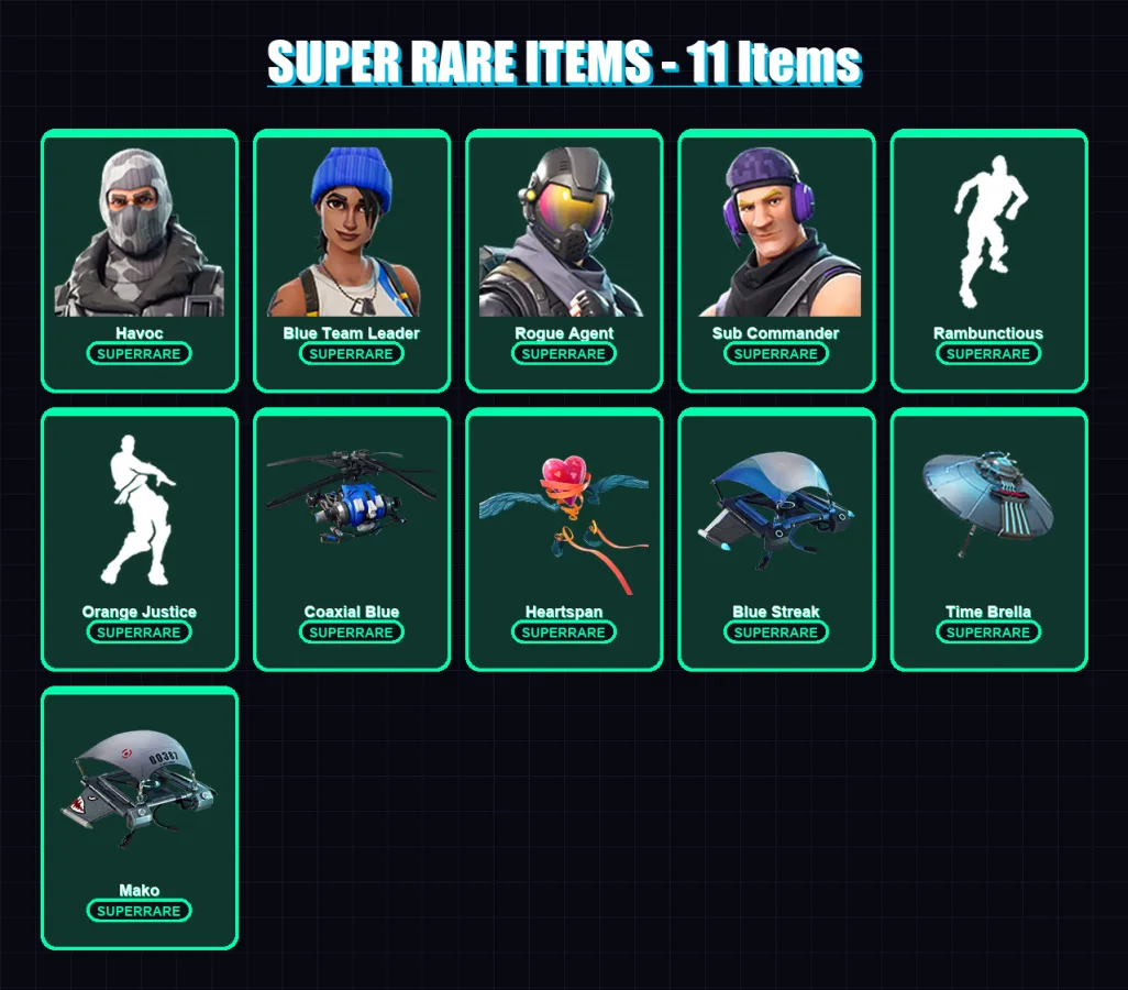 [PS4/PS5/XBOX/PC] | Havoc | Blue Team Leader | Rogue Agent | Sub Commander | Backlash | 19 skin | 38 pickaxe | 49 emote | 66 glider | Lv981 — Fortnite account
