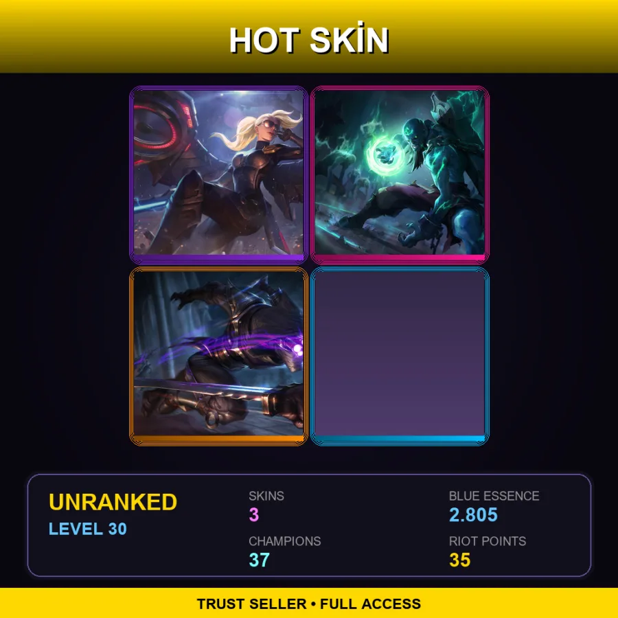 EUNE | Lv30 | Unranked | 3 Skin | 37 Champ — Assassin Master Yi
