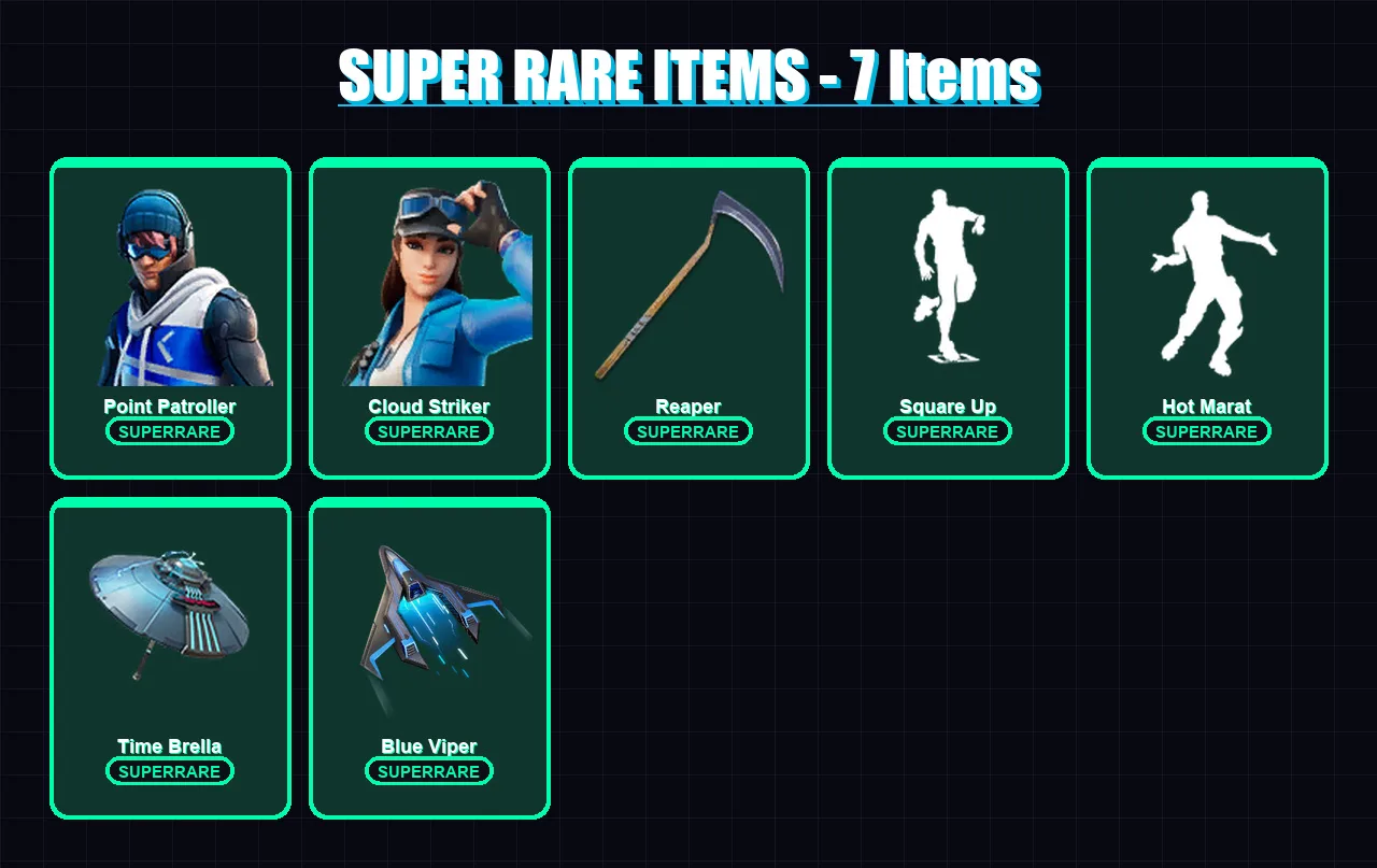 [PS4/PS5/XBOX/PC] | Point Patroller | Cloud Striker | Vi | The Scientist | Joey | 155 skin | 165 pickaxe | 136 emote | 150 glider | Lv1916