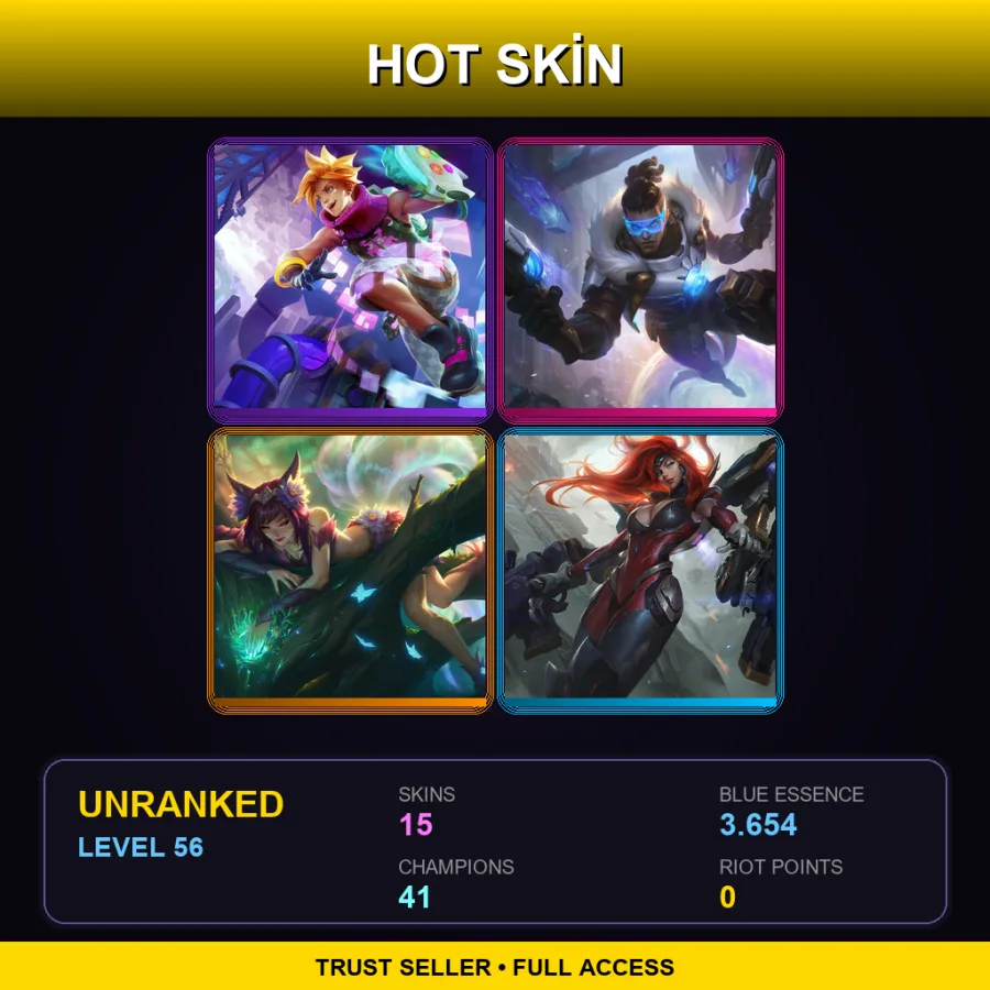 LAS | Lv56 | Unranked | 15 Skin | 41 Champ — Empyrean Zed