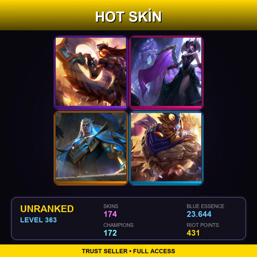 SG | Lv363 | Unranked | 174 Skin | 172 Champ
