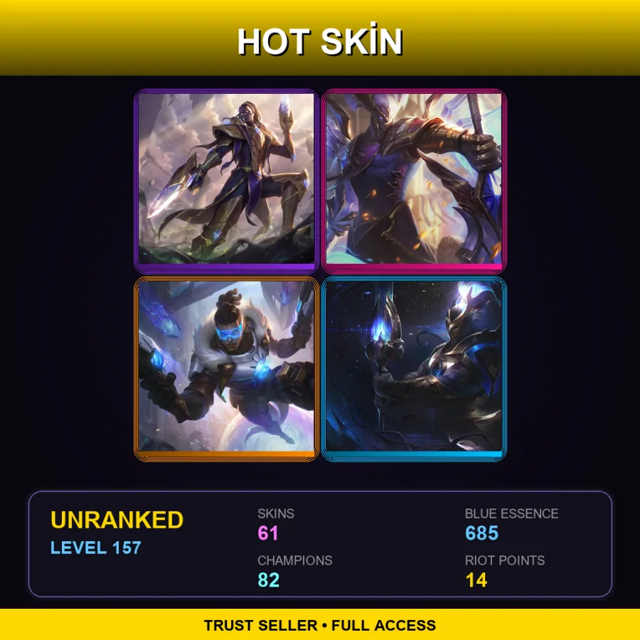 SG | Lv157 | Unranked | 61 Skin | 82 Champ